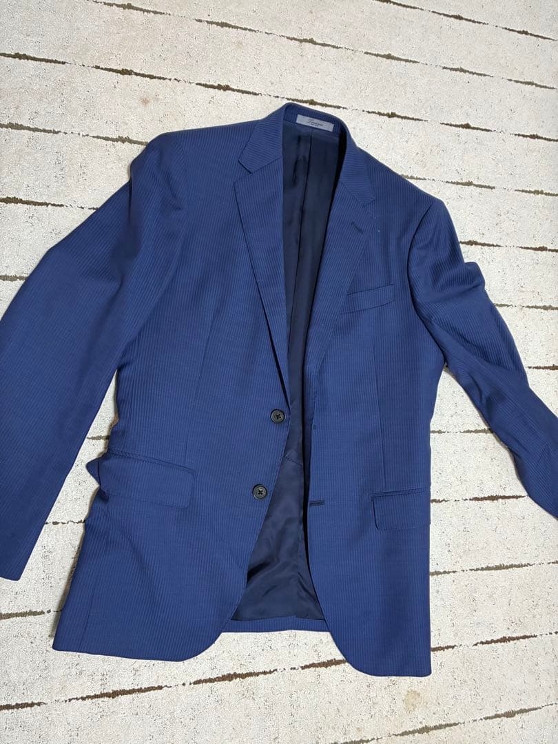 TENORAS ティノラス スリーピーススーツ ブルーM お洒落 裏地赤ライン