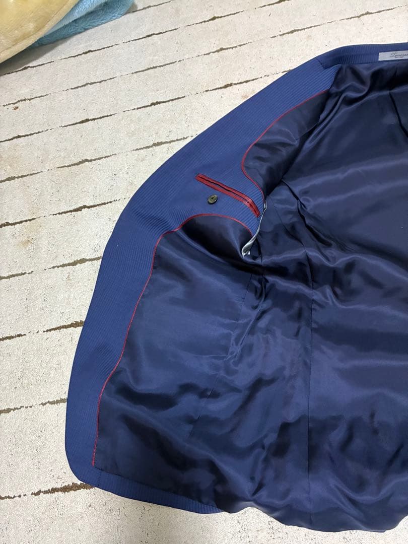 TENORAS ティノラス スリーピーススーツ ブルーM お洒落 裏地赤ライン