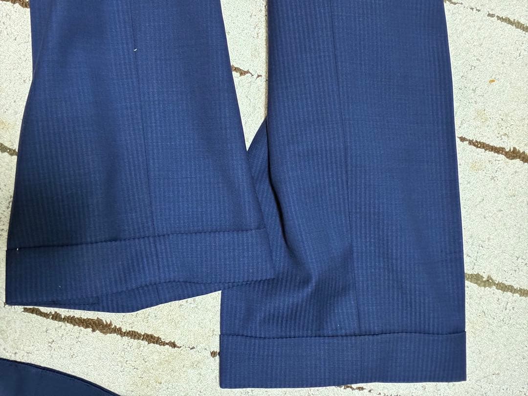 TENORAS ティノラス スリーピーススーツ ブルーM お洒落 裏地赤ライン