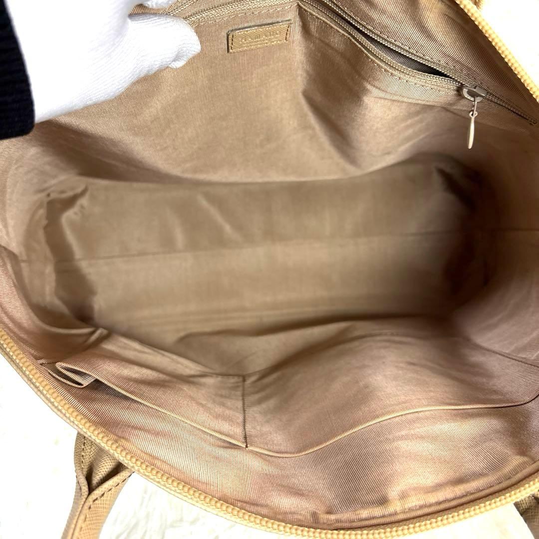 HAMANO 濱野皮革工藝 2WAY サフィアーノレザー　トートバッグ　ベージュ