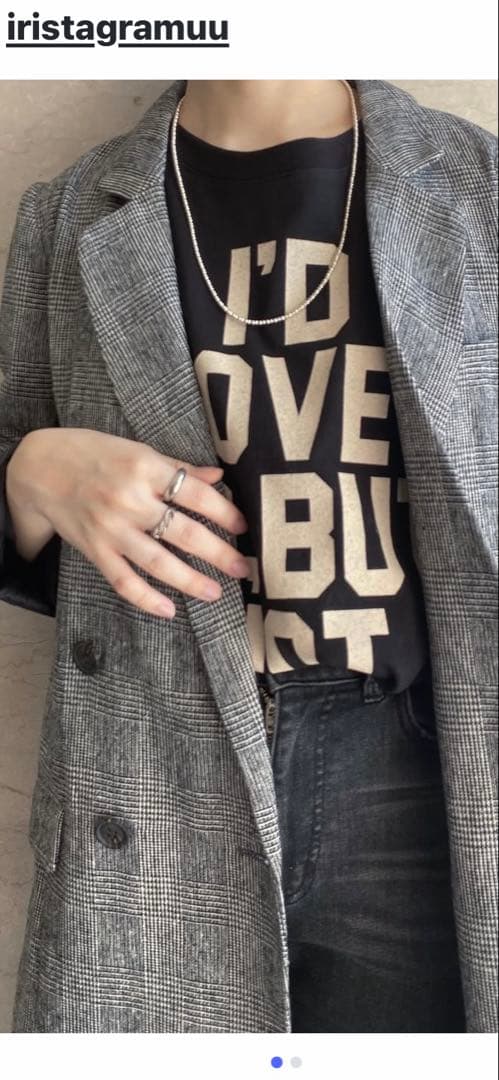 ラウンジドレス　グレンチェックダブルジャケット