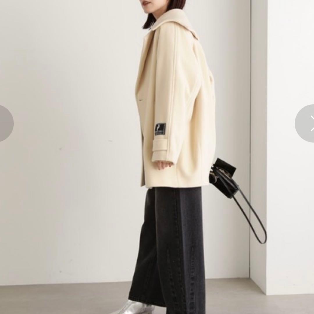 N. Natural Beauty Basic ウールパイルダブルミディコート