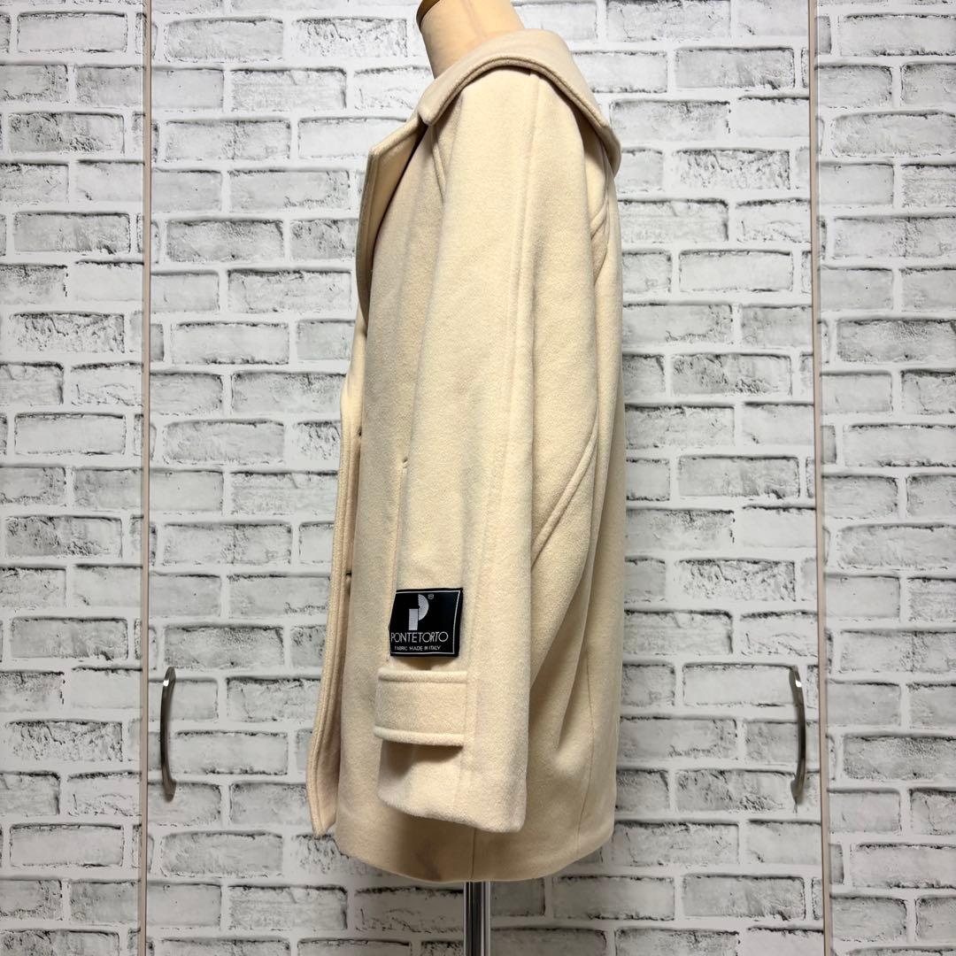 N. Natural Beauty Basic ウールパイルダブルミディコート