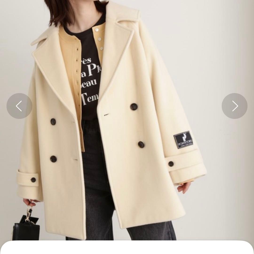 N. Natural Beauty Basic ウールパイルダブルミディコート