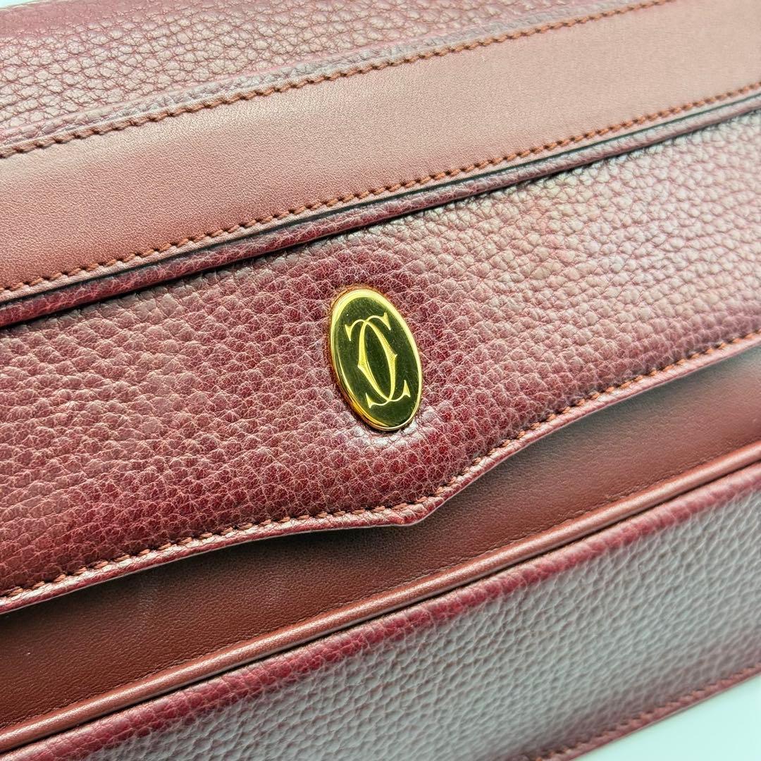 ✨美品✨カルティエ マストライン ボルドー クラッチバッグ 保存袋付 レディース