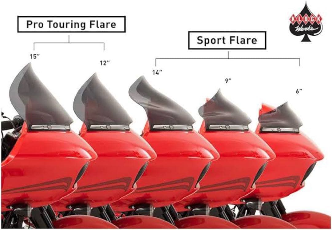 クロックワークス Pro Touring Flare 12インチ　ダークスモーク