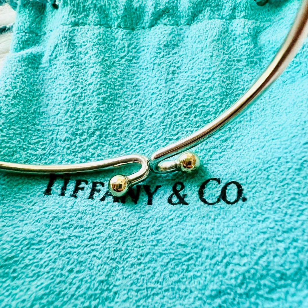 極美品✨TIFFANY　ティファニー　バングル　ラブノット　フック＆アイ　コンビ