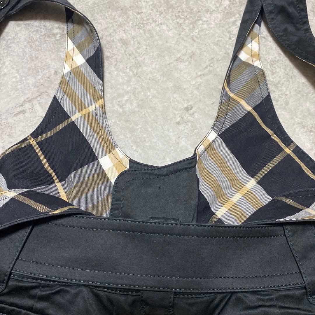 バーバリーブルーレーベル　サロペット　ショートパンツ　ノバ　ギガチェック