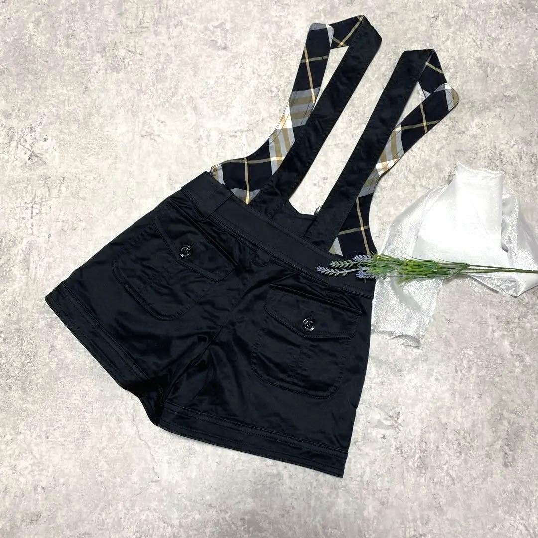 バーバリーブルーレーベル　サロペット　ショートパンツ　ノバ　ギガチェック