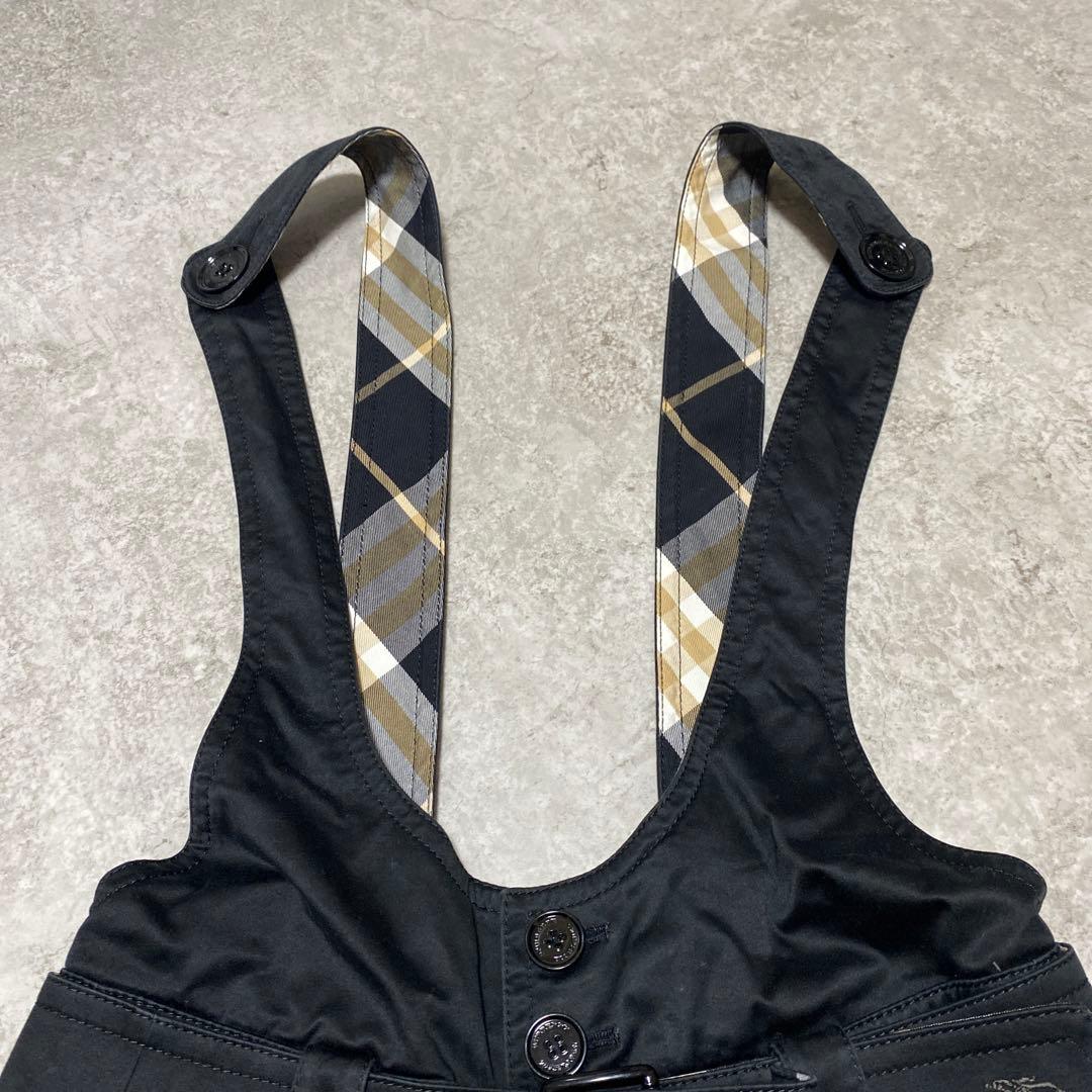 バーバリーブルーレーベル　サロペット　ショートパンツ　ノバ　ギガチェック