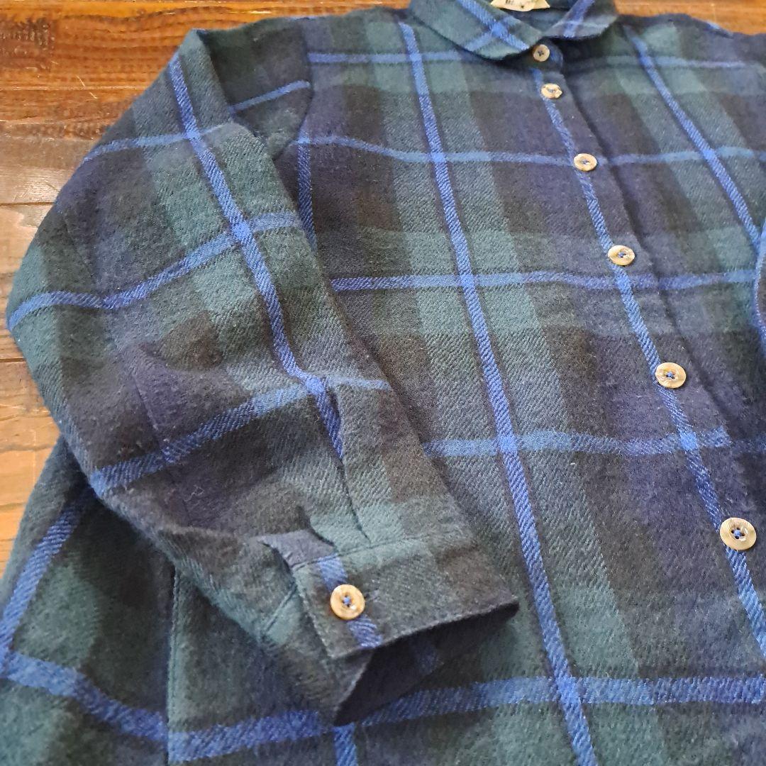 あんこバターさま 専用 コットンハウスaya ウール100% ネイビーチェック