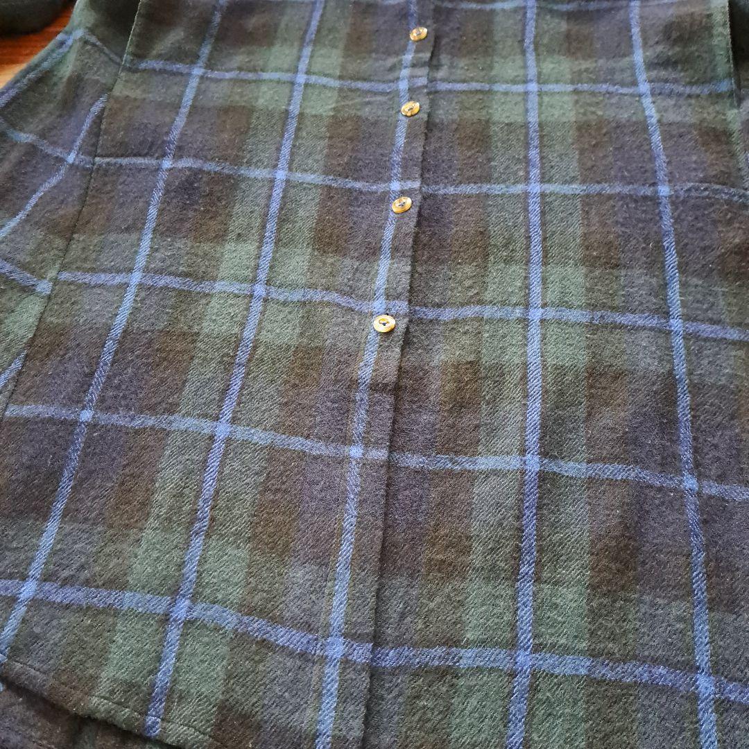 あんこバターさま 専用 コットンハウスaya ウール100% ネイビーチェック