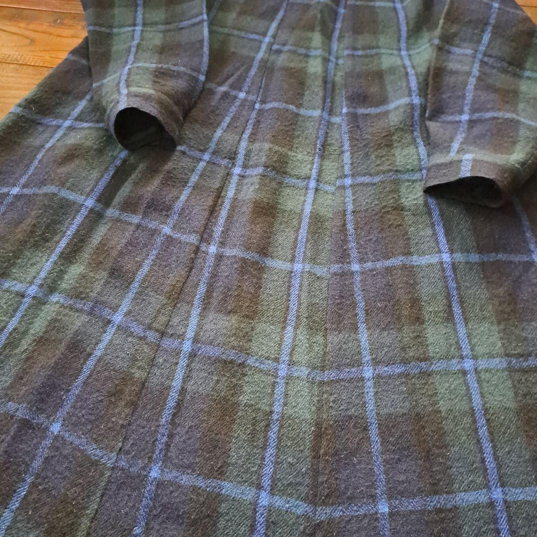 あんこバターさま 専用 コットンハウスaya ウール100% ネイビーチェック