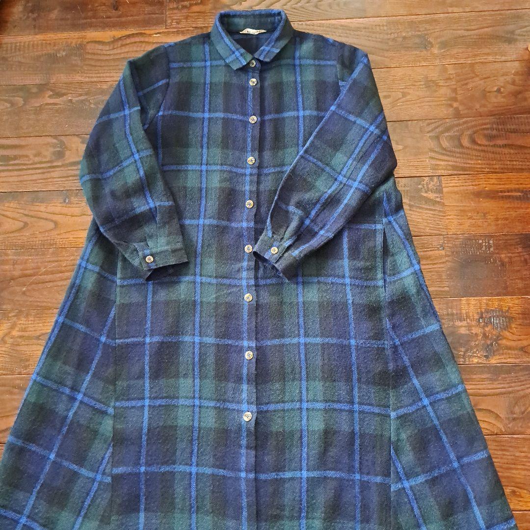 あんこバターさま 専用 コットンハウスaya ウール100% ネイビーチェック