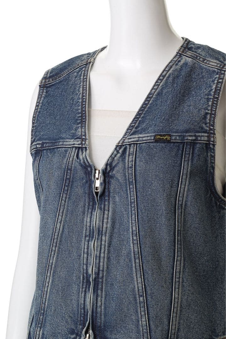 ラングラー×メゾンスペシャル コラボレーションマッドデニムベスト