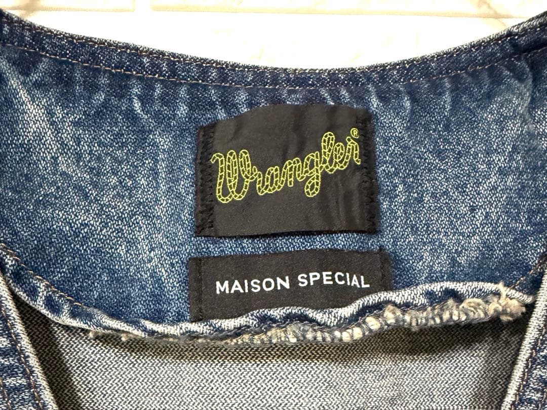 ラングラー×メゾンスペシャル コラボレーションマッドデニムベスト