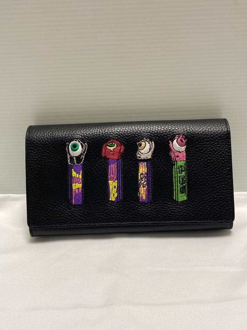 PEZ(ペッツ)×ear 刺繍ウォレットショルダーバッグ イアパヒヨネ サイケ