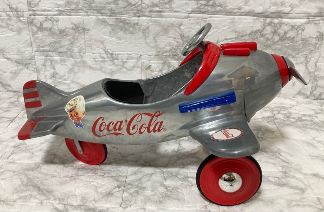 【希少 限定モデル】Coca Cola ペダルエアプレーン シルバー メタル製