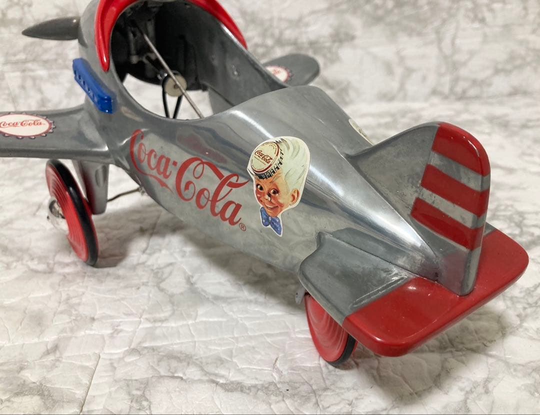 【希少 限定モデル】Coca Cola ペダルエアプレーン シルバー メタル製