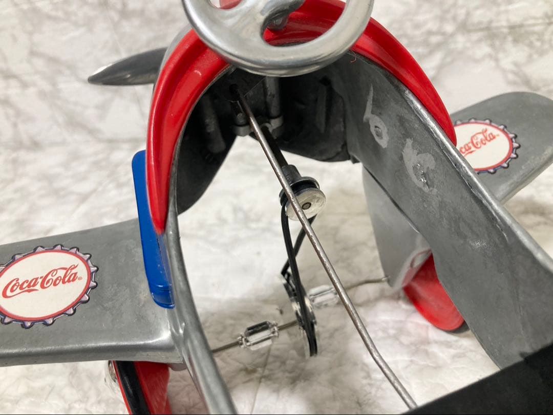 【希少 限定モデル】Coca Cola ペダルエアプレーン シルバー メタル製