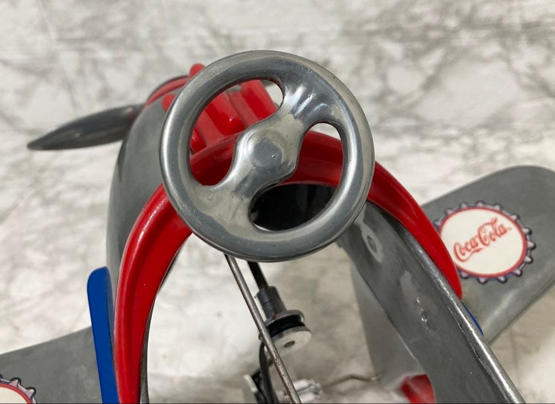 【希少 限定モデル】Coca Cola ペダルエアプレーン シルバー メタル製