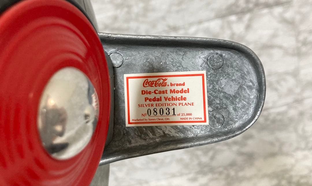 【希少 限定モデル】Coca Cola ペダルエアプレーン シルバー メタル製