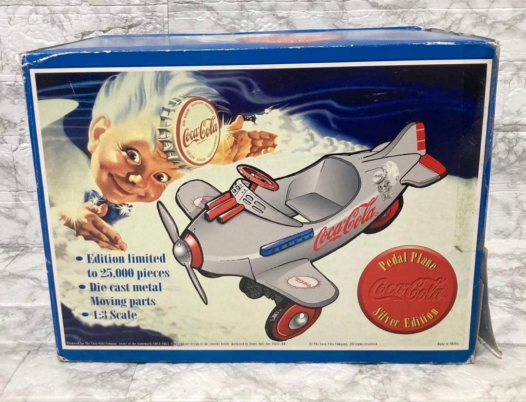 【希少 限定モデル】Coca Cola ペダルエアプレーン シルバー メタル製