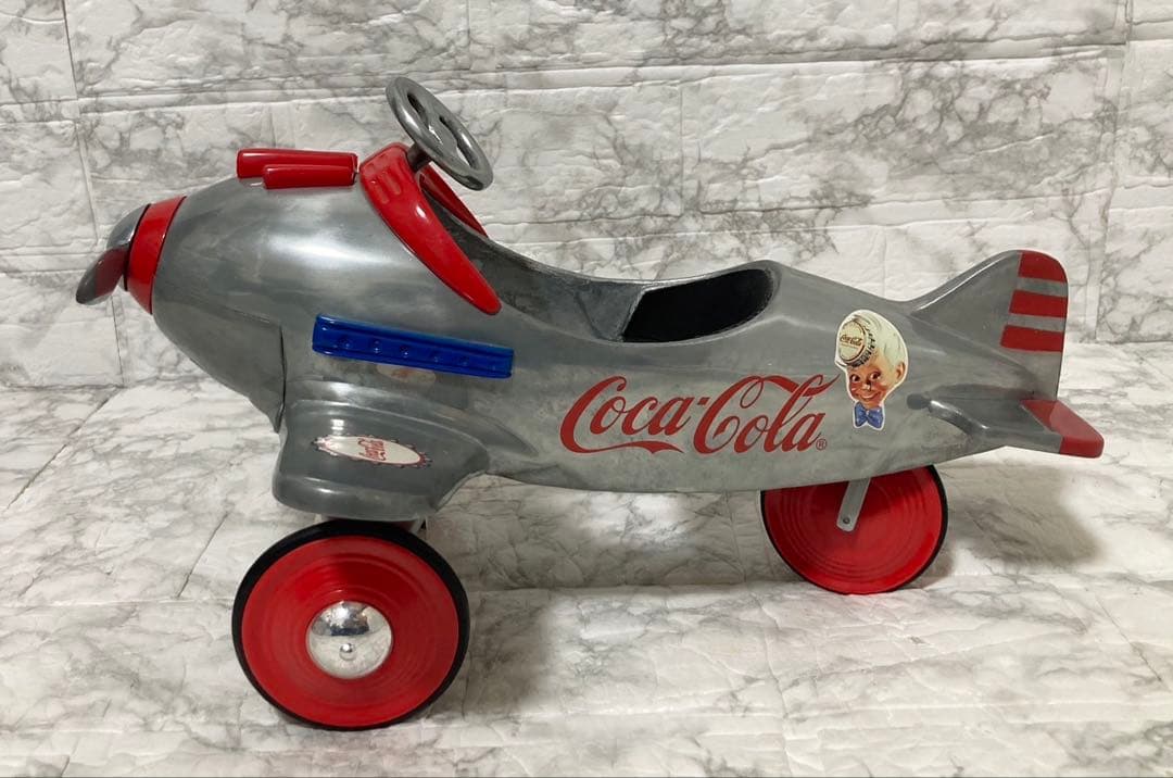 【希少 限定モデル】Coca Cola ペダルエアプレーン シルバー メタル製