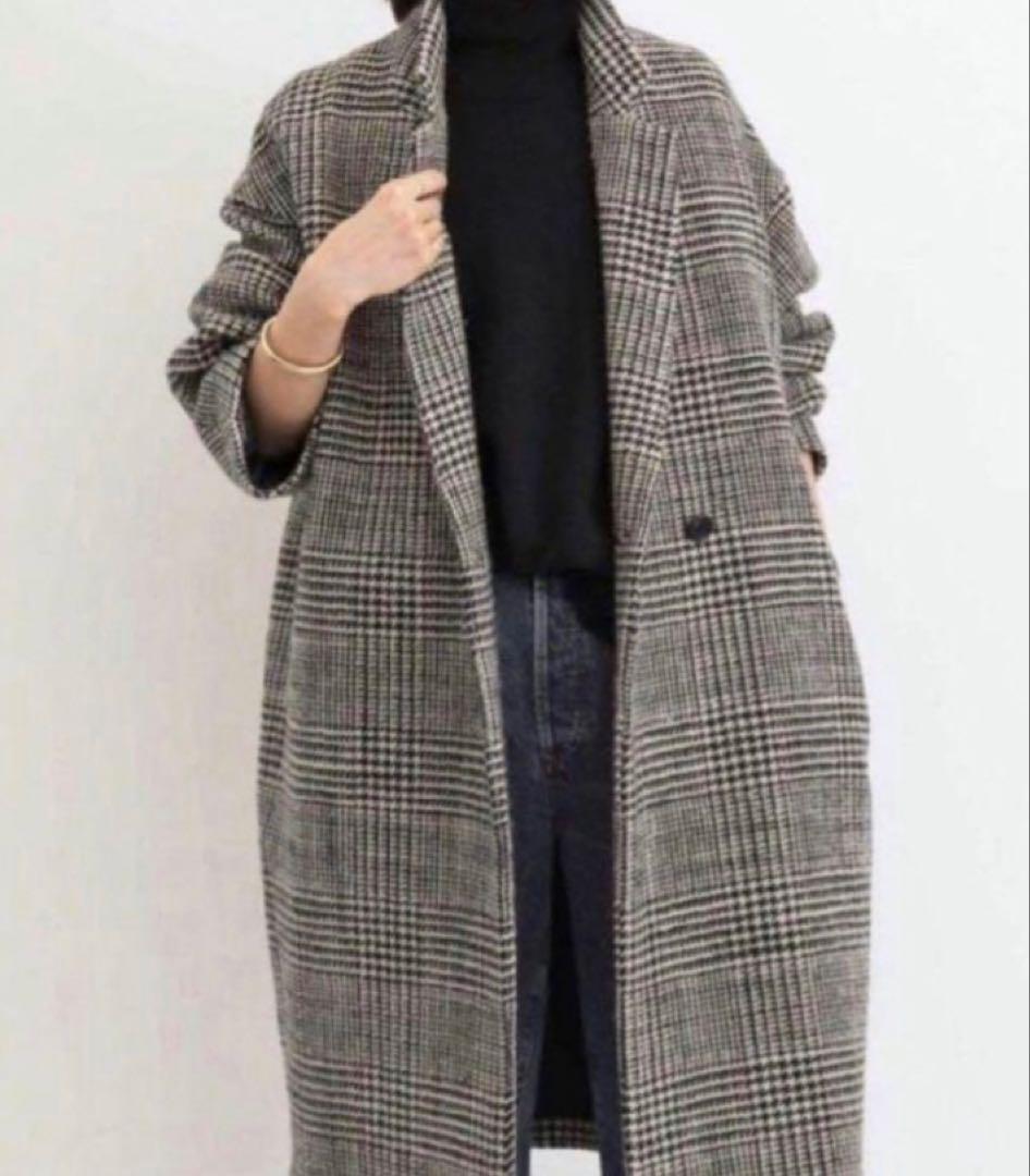 ジャケット・アウター LISIERE CHECK W COAT