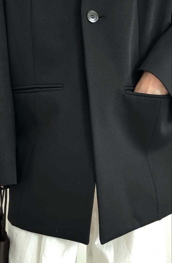 ♡新品未使用♡digne collarless jacket Black