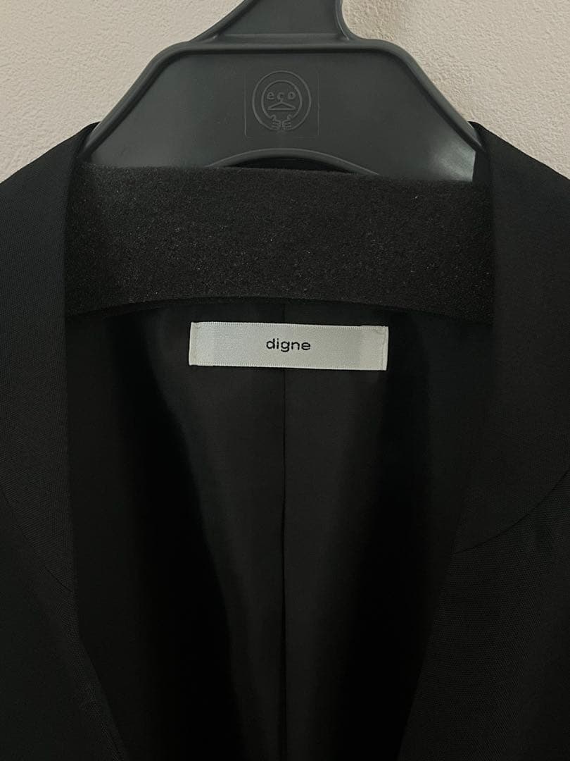 ♡新品未使用♡digne collarless jacket Black