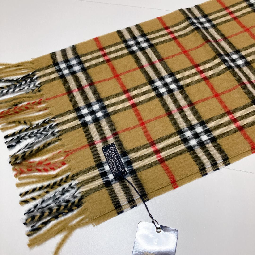 【新品タグ付】Burberrys バーバリー ノバチェック柄 ラムウールマフラー