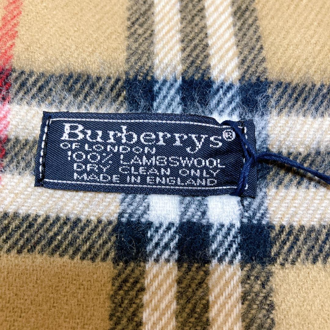 【新品タグ付】Burberrys バーバリー ノバチェック柄 ラムウールマフラー