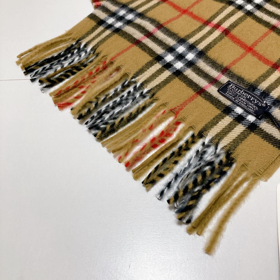 【新品タグ付】Burberrys バーバリー ノバチェック柄 ラムウールマフラー