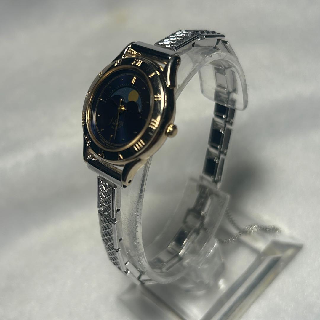 SEIKO ALBA ムーンフェイズ　新品電池　新品ベルト　稼動品