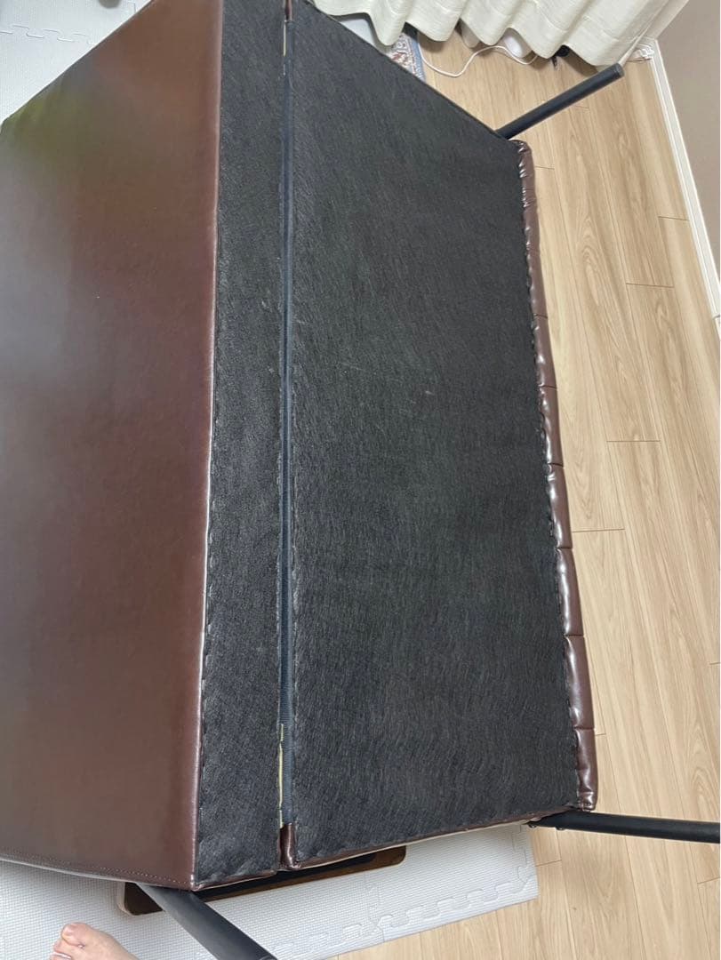 傷・汚れに強い合成皮革 2人用ソファ(Nシールド ステイン2KD DBR)