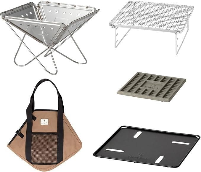 ※6万円以上相当※ 焚き火台Lスターターセット＋グリルブリッジ＋新品グローブ