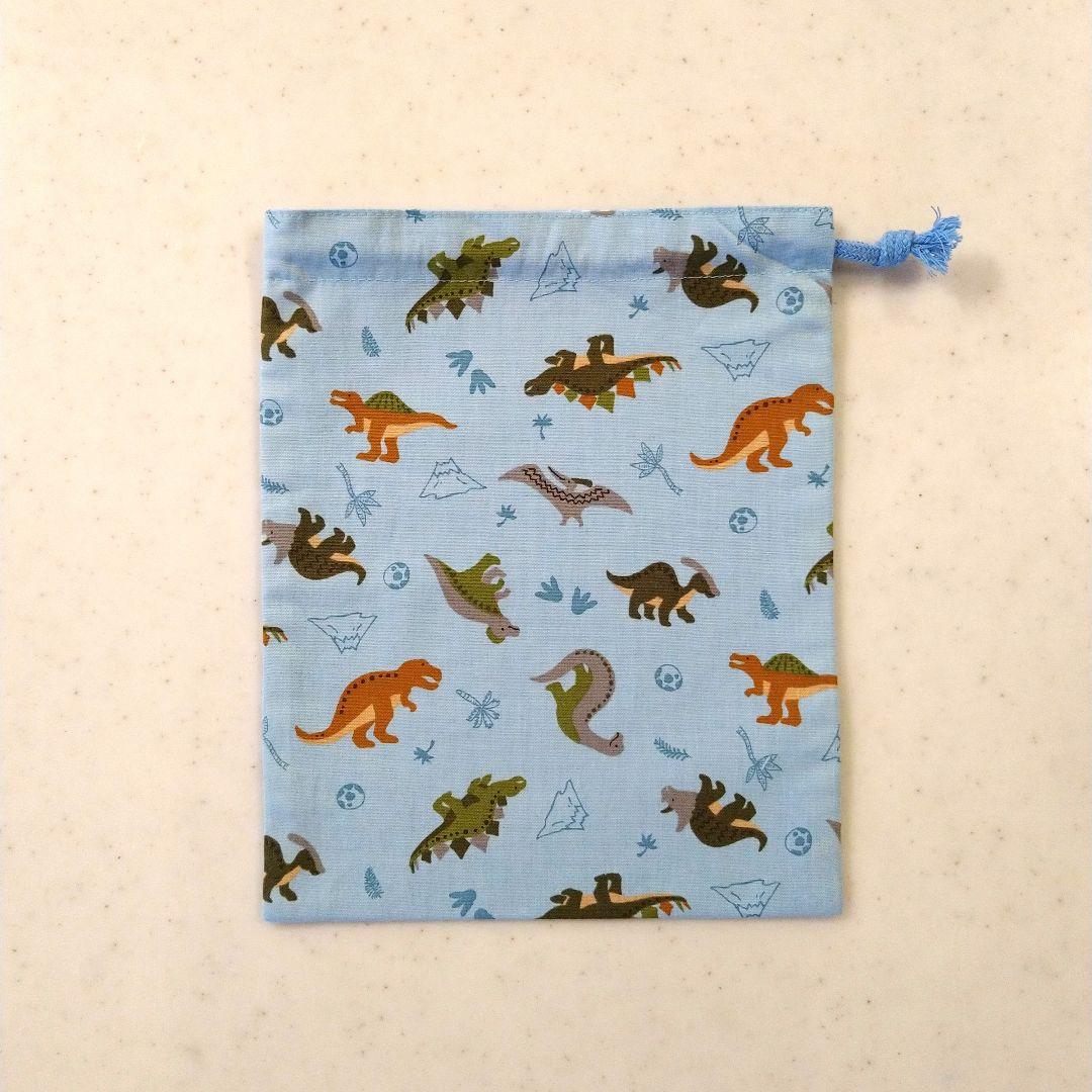 No.2225　お弁当袋(ボタン付き)、巾着袋(片ひも)、ランチマット　3点×4