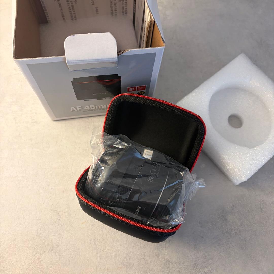 【美品】SAMYANG AF 45mm F1.8 FE Eマウント 付属品完備