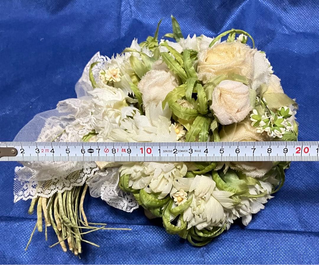 布花　染め花　アートフラワー　アンティーク風　 花たばブーケ2点セットおまとめ