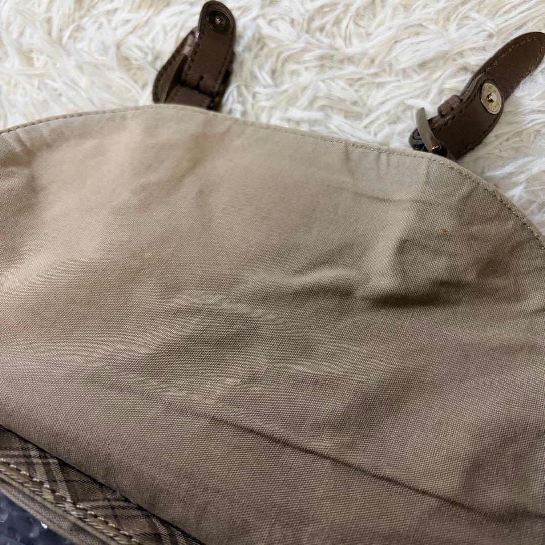 極美品/希少■バーバリーブルーレーベル　ショルダーバッグ　ノバチェック　ロゴ金具