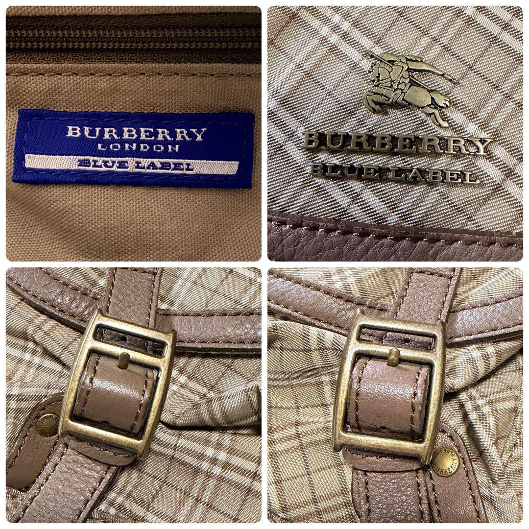 極美品/希少■バーバリーブルーレーベル　ショルダーバッグ　ノバチェック　ロゴ金具