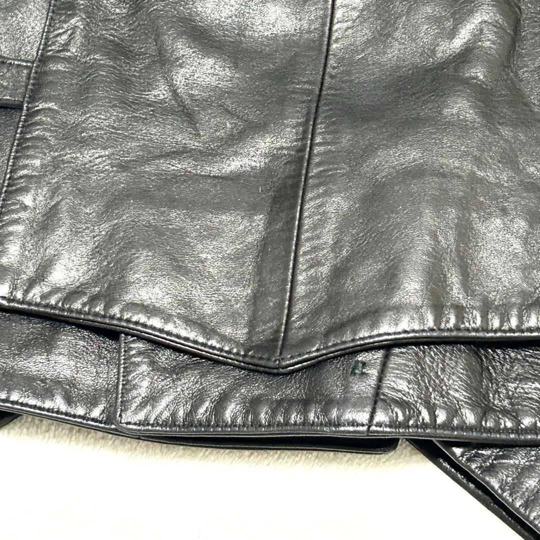 【希少】美品　agnes b. アニエスベー ナポレオン ラム レザージャケット