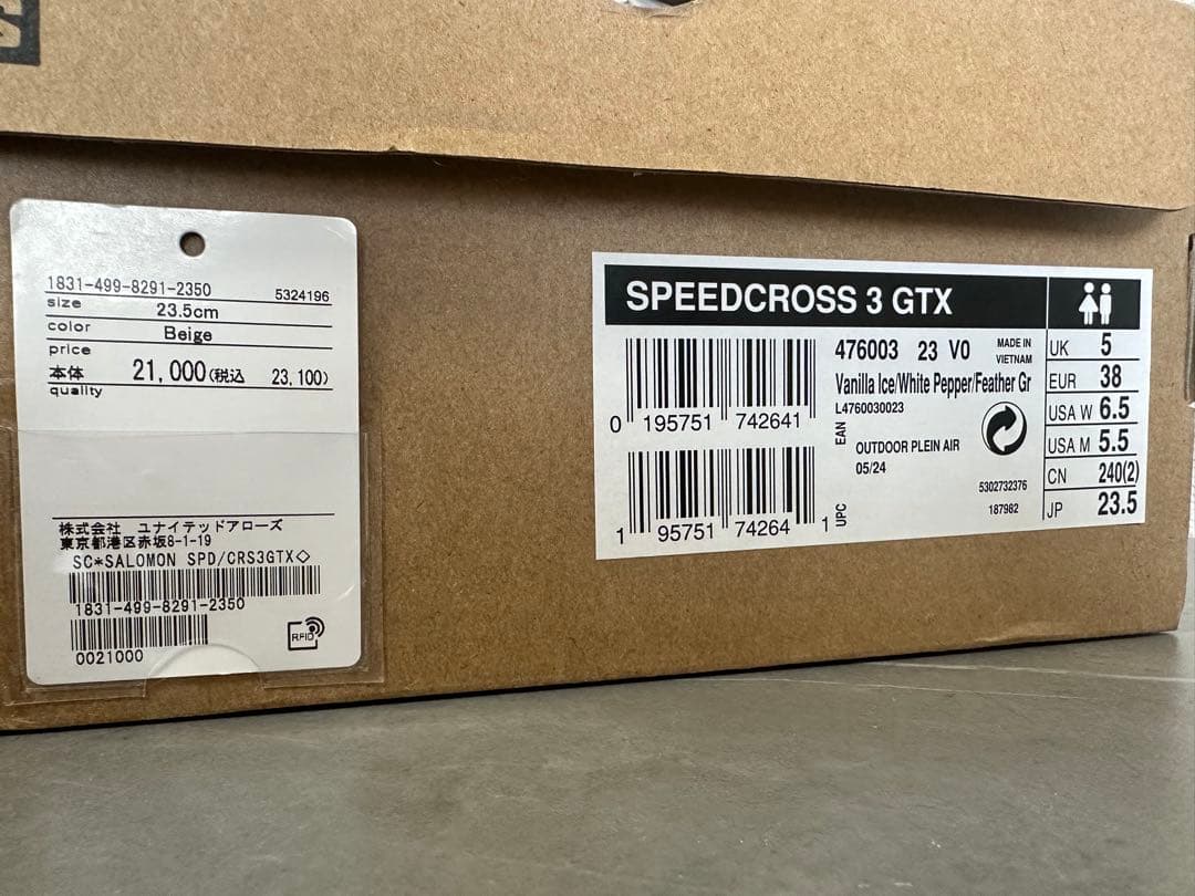 新品、未使用 SALOMON SPEEDCROSS 3 GTX