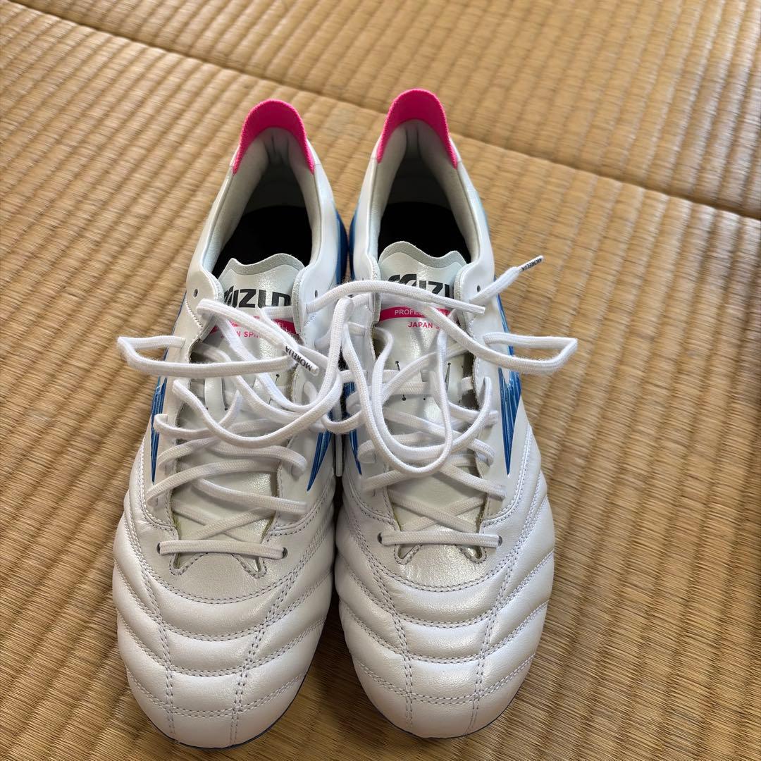Mizuno サッカーシューズ スパイク ホワイト/ブルー/ピンク