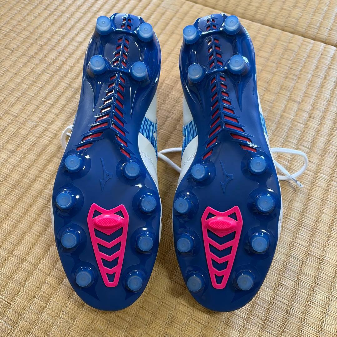 Mizuno サッカーシューズ スパイク ホワイト/ブルー/ピンク