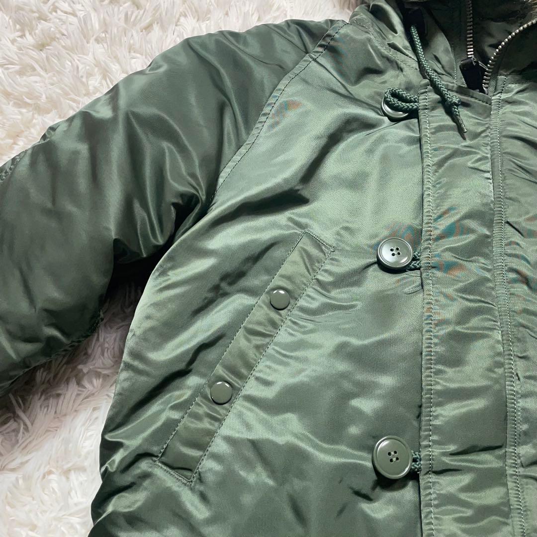 ミリタリージャケット N-3B セージグリーン 防寒 寒冷地 L 激レア