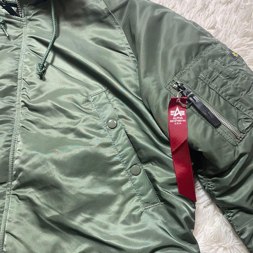 ミリタリージャケット N-3B セージグリーン 防寒 寒冷地 L 激レア