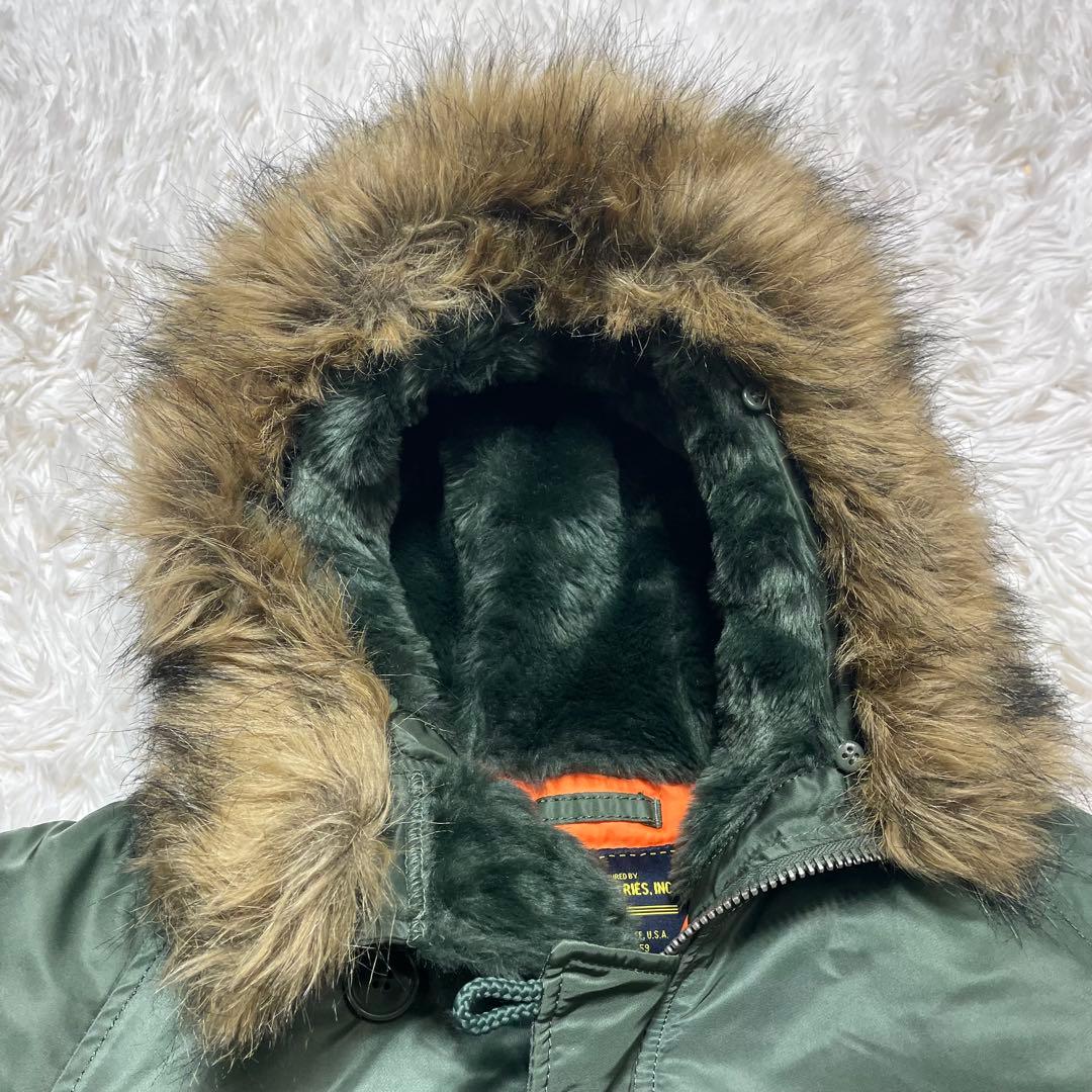 ミリタリージャケット N-3B セージグリーン 防寒 寒冷地 L 激レア