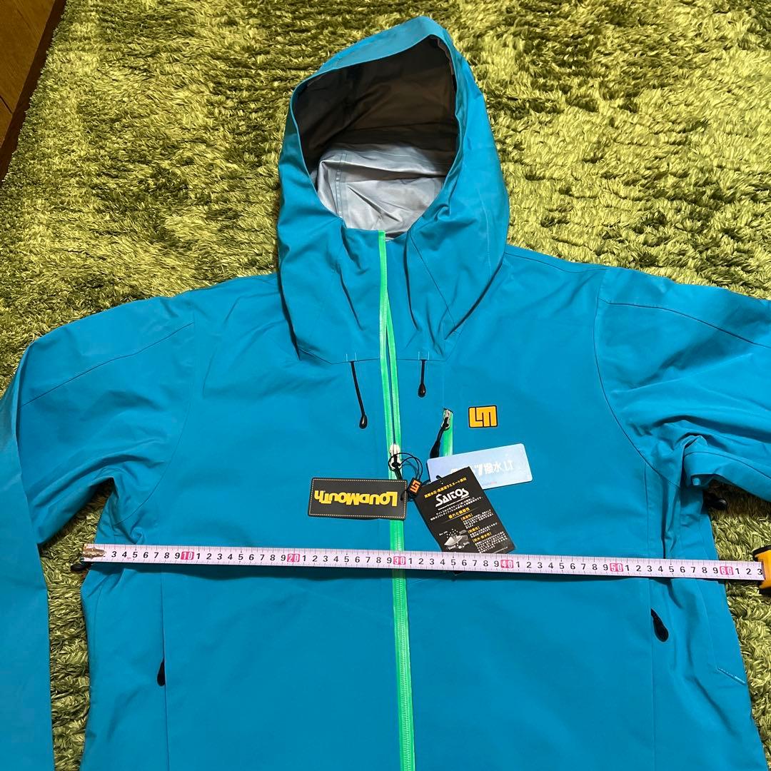 新品Lサイズ　高機能ラウドマウスゴルフメンズダントツ撥水レインウェア　ブルー